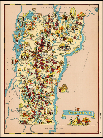 73-New England Map By Ruth Taylor White