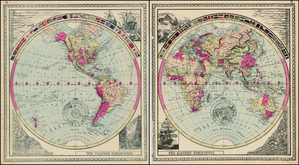 56-World and World Map By H.C. Tunison