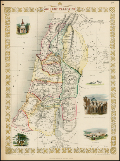 20-Holy Land Map By John Tallis