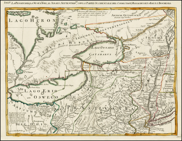 64-Mid-Atlantic, Midwest and Canada Map By Antonio Zatta