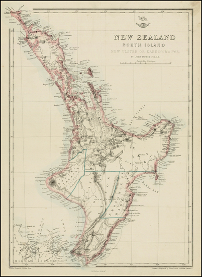 48-New Zealand Map By John Dower