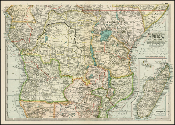 99-South Africa, East Africa and West Africa Map By The Century Company