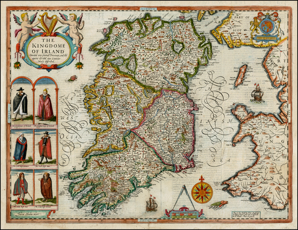 0-Ireland Map By John Speed