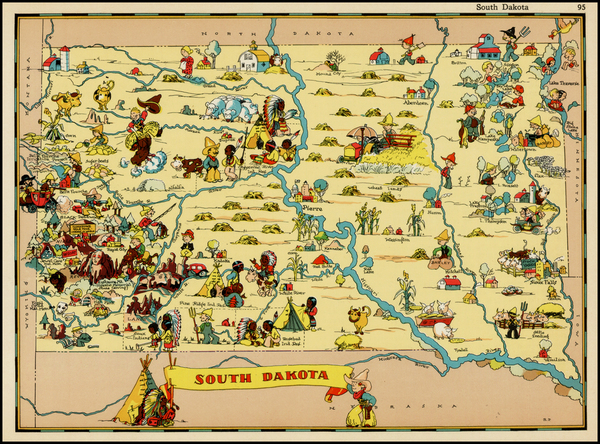 48-Plains and South Dakota Map By Ruth Taylor White