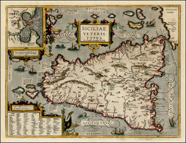 100-Italy and Balearic Islands Map By Abraham Ortelius