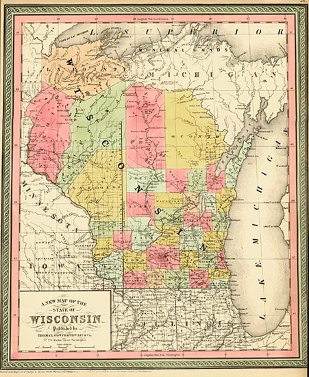 15-Midwest Map By Thomas, Cowperthwait & Co.