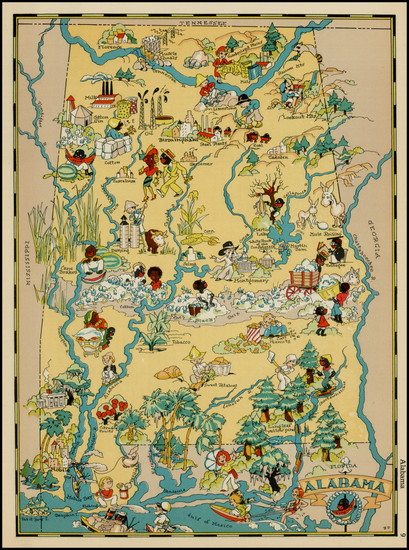 48-South and Southeast Map By Ruth Taylor White