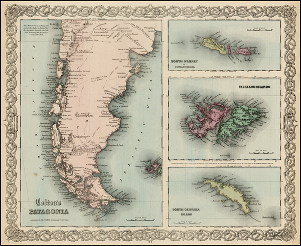 45-South America Map By G.W.  & C.B. Colton