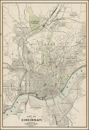 68-Midwest Map By George F. Cram