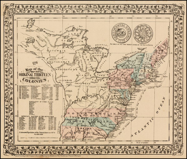 21-United States Map By Samuel Augustus Mitchell Jr.