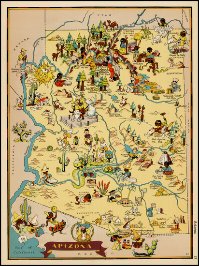 46-Southwest Map By Ruth Taylor White