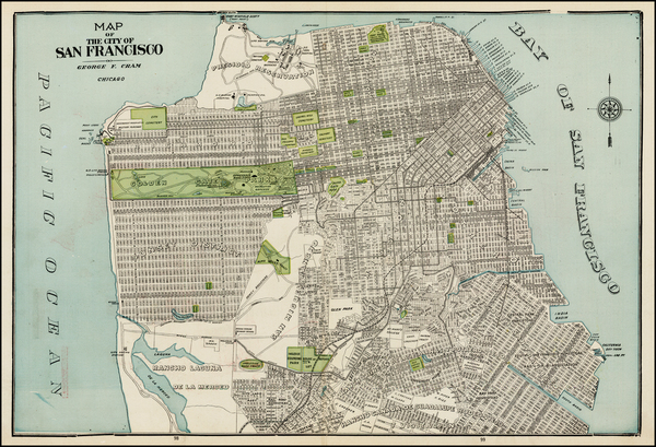 28-California Map By George F. Cram