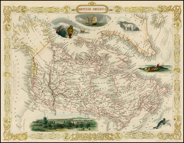 56-Polar Maps, Alaska and Canada Map By John Tallis