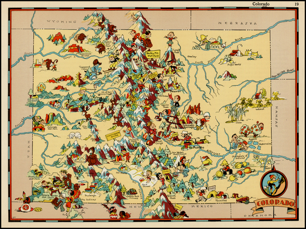 63-Rocky Mountains Map By Ruth Taylor White