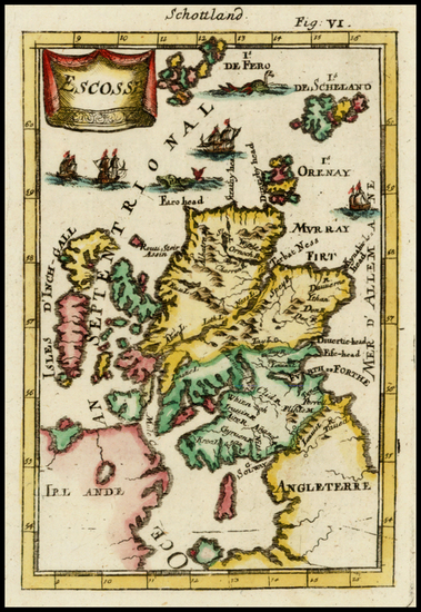 49-Scotland Map By Alain Manesson Mallet