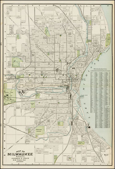 54-Midwest Map By George F. Cram