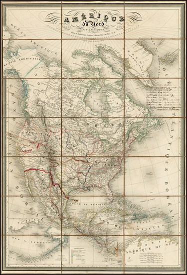 79-United States, Texas, Southwest, Rocky Mountains, North America and California Map By Adolphe H