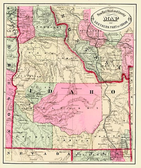 96-Rocky Mountains Map By HS Stebbins