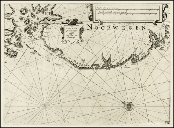 88-Norway Map By Willem Janszoon Blaeu