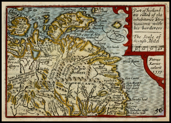 81-Scotland Map By John Speed