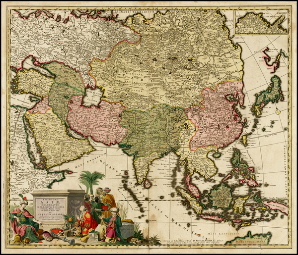 46-Asia and Asia Map By Carel Allard