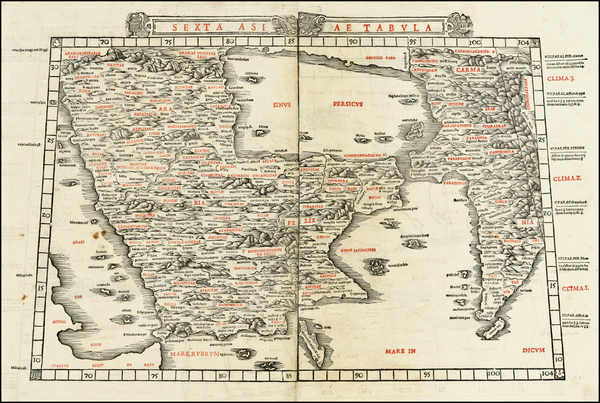 24-Middle East Map By Bernardus Sylvanus