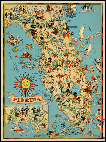 66-Florida Map By Ruth Taylor White