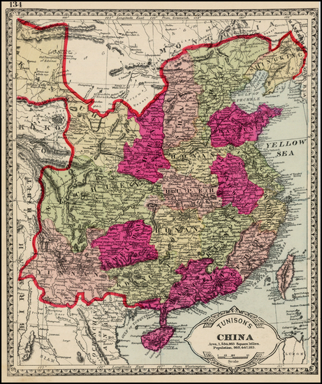 41-China Map By H.C. Tunison