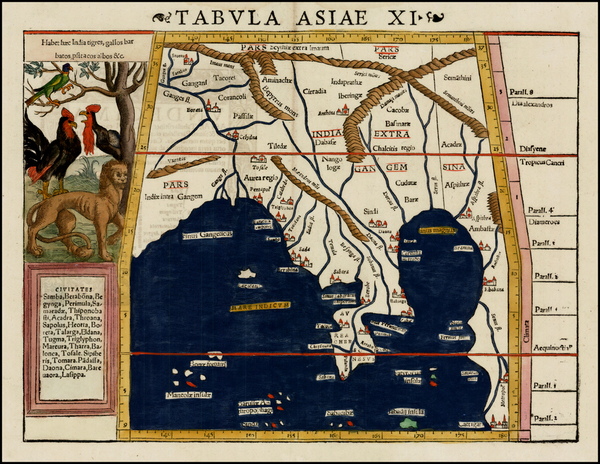 11-India and Southeast Asia Map By Sebastian Munster