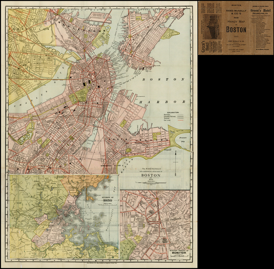 7-New England and Massachusetts Map By Rand McNally & Company