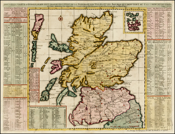 1-Scotland Map By Henri Chatelain