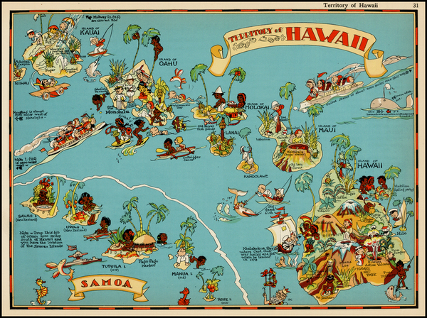 88-Hawaii and Hawaii Map By Ruth Taylor White