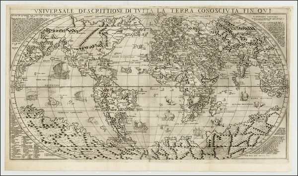 77-World and World Map By Paolo Forlani - Claudio Duchetti