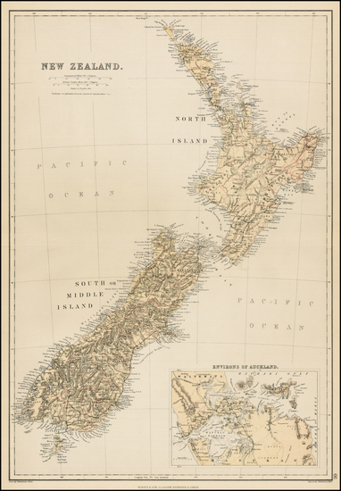 67-New Zealand Map By Blackie & Son