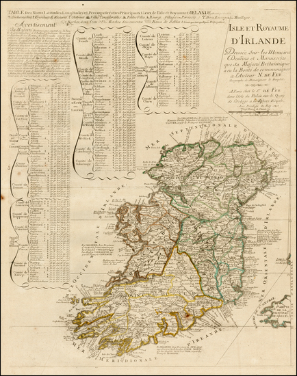 20-Ireland Map By Nicolas de Fer