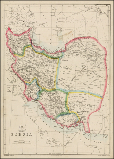 70-Central Asia & Caucasus and Middle East Map By Edward Weller