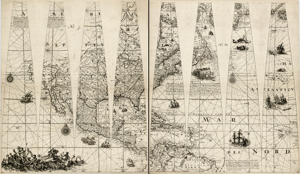 53-Polar Maps, North America and Canada Map By Johann Friedrich Endersch