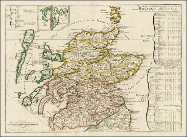 49-Scotland Map By Nicolas de Fer