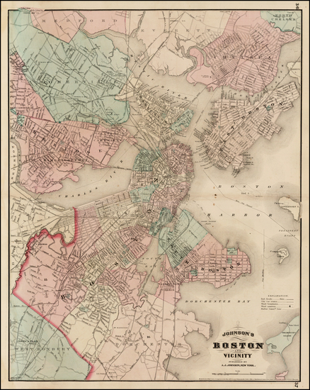 82-New England Map By Alvin Jewett Johnson