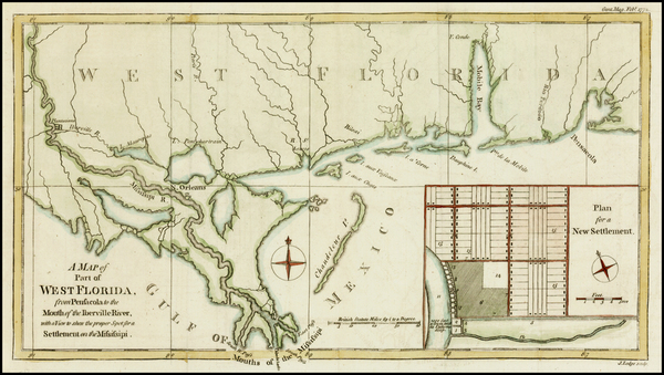 81-Florida and South Map By Gentleman's Magazine