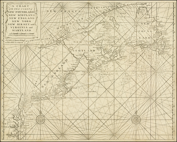 32-New England, Mid-Atlantic and Canada Map By William Mount / Thomas Page