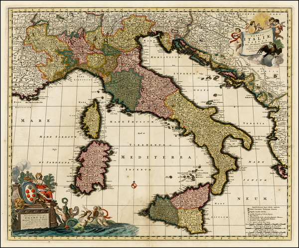 51-Italy and Balearic Islands Map By Nicolaes Visscher I