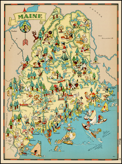 90-New England Map By Ruth Taylor White