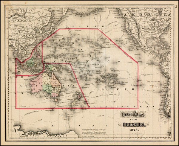 79-Australia & Oceania, Pacific and Oceania Map By O.W. Gray