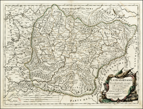 87-Romania Map By Giacomo Giovanni Rossi