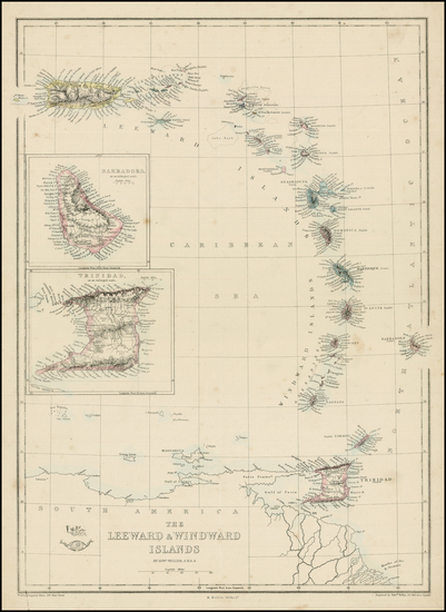 54-Caribbean Map By Edward Weller