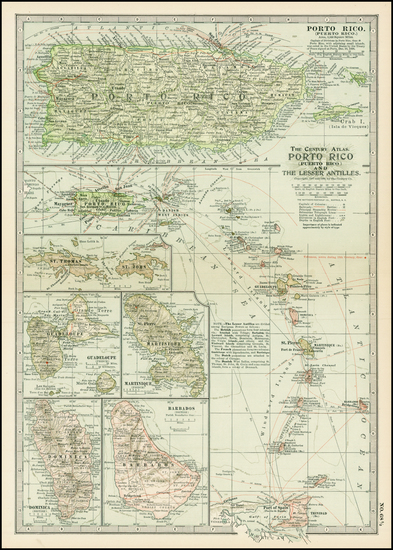 83-Caribbean Map By The Century Company