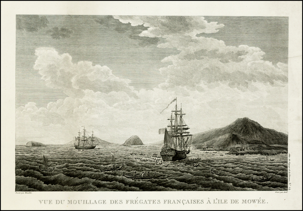 75-Hawaii and Hawaii Map By Jean Francois Galaup de La Perouse