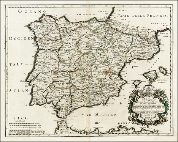 5-Spain and Portugal Map By Giacomo Giovanni Rossi - Giacomo Cantelli da Vignola