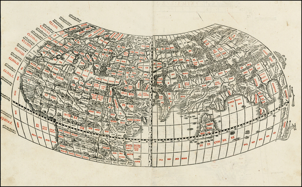 61-World and World Map By Bernardus Sylvanus